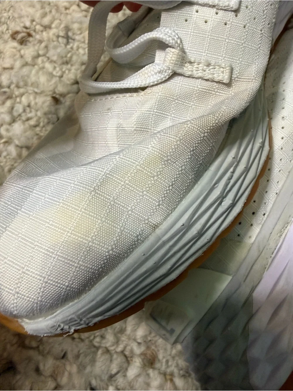 NOBULL White Camo Women's Athletic Sneakers with Gum Toe Accent